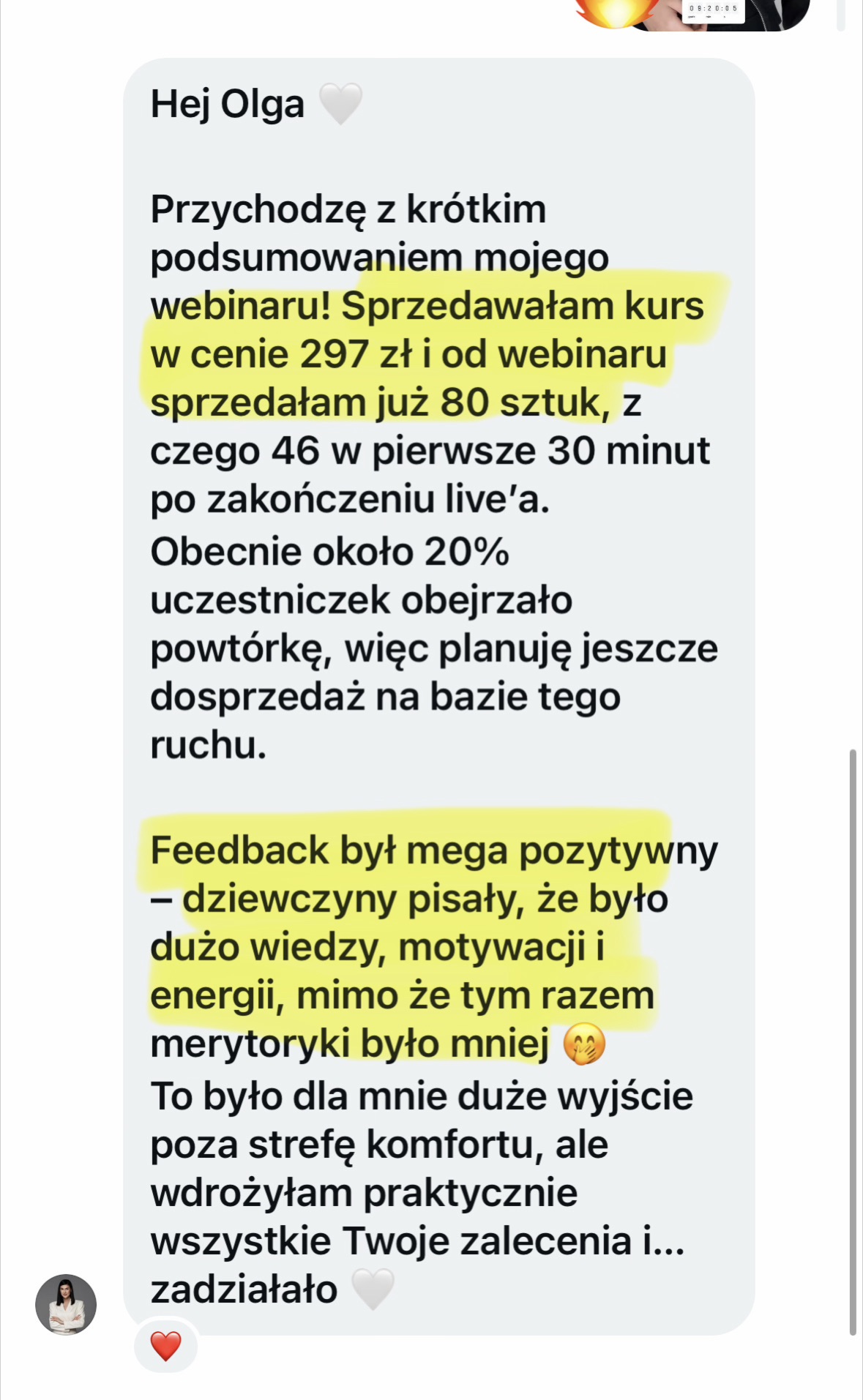 Opinia uczestniczki programu 9